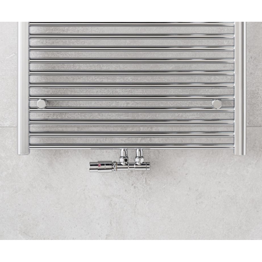 P.M.H. TERM-LC-EK - Ventil med termostatisk ventilhuvud TERM vänster/blank krom