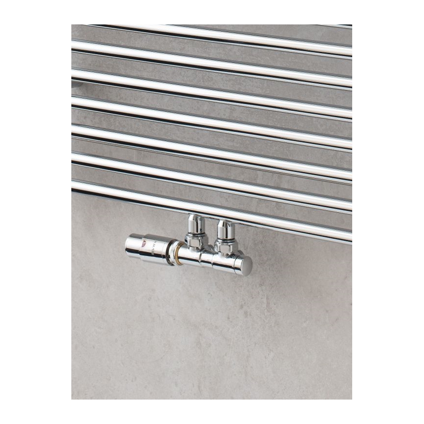 P.M.H. TERM-LC-EK - Ventil med termostatisk ventilhuvud TERM vänster/blank krom