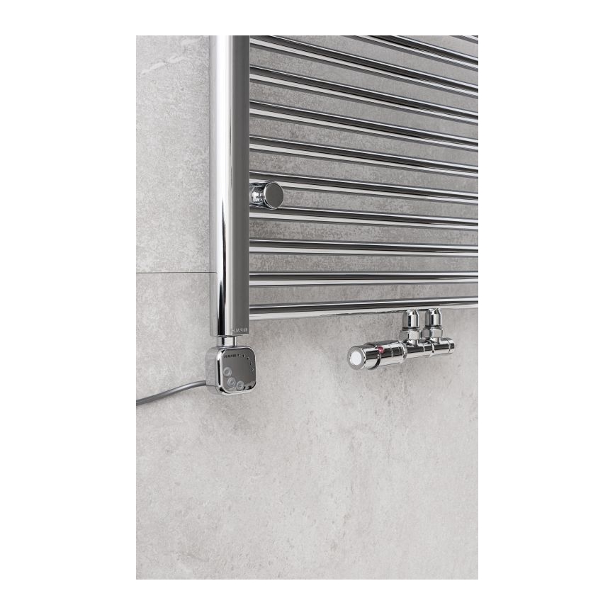 P.M.H. TERM-LC-EK - Ventil med termostatisk ventilhuvud TERM vänster/blank krom