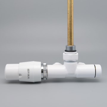 P.M.H. UNIKO-LW-EK - Ventil med termostatisk ventilhuvud UNIKO vänster/vit