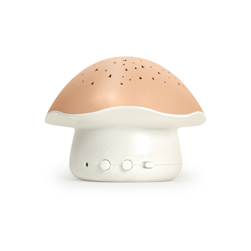 PABOBO - Projektor med melody STAR MUSHROOM 3xAA laxrosa