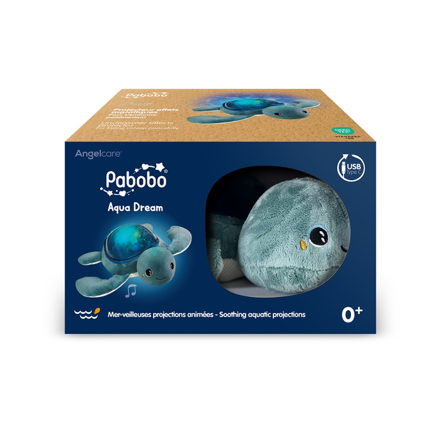 PABOBO - Projektor med sång AQUA DREAM USB sköldpadda