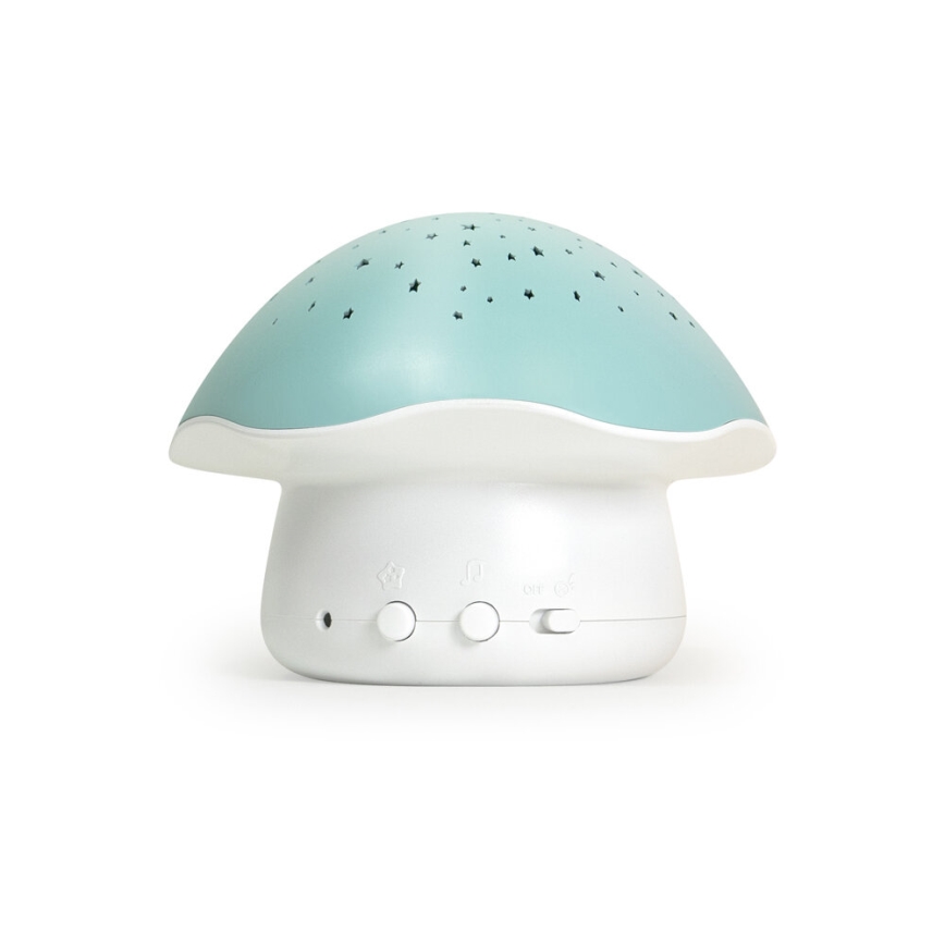 PABOBO - Projektor med sång STAR MUSHROOM 3xAA blå