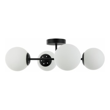 Påbyggd taklampa MADDIE 4xE14/5W/230V svart