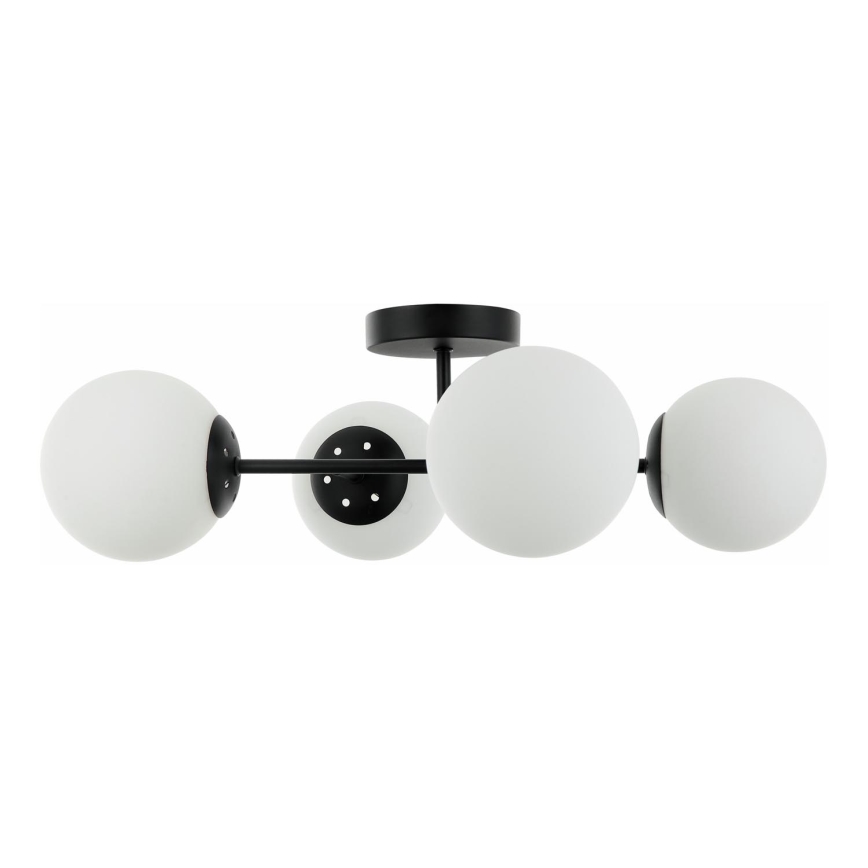 Påbyggd taklampa MADDIE 4xE14/5W/230V svart