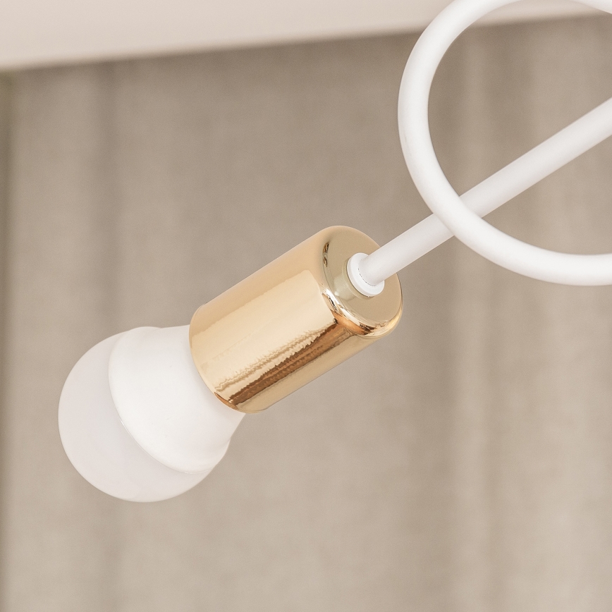 Påbyggd taklampa OXFORD 3xE27/15W/230V guld/vit