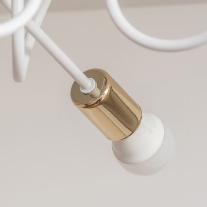 Påbyggd taklampa OXFORD 3xE27/15W/230V guld/vit