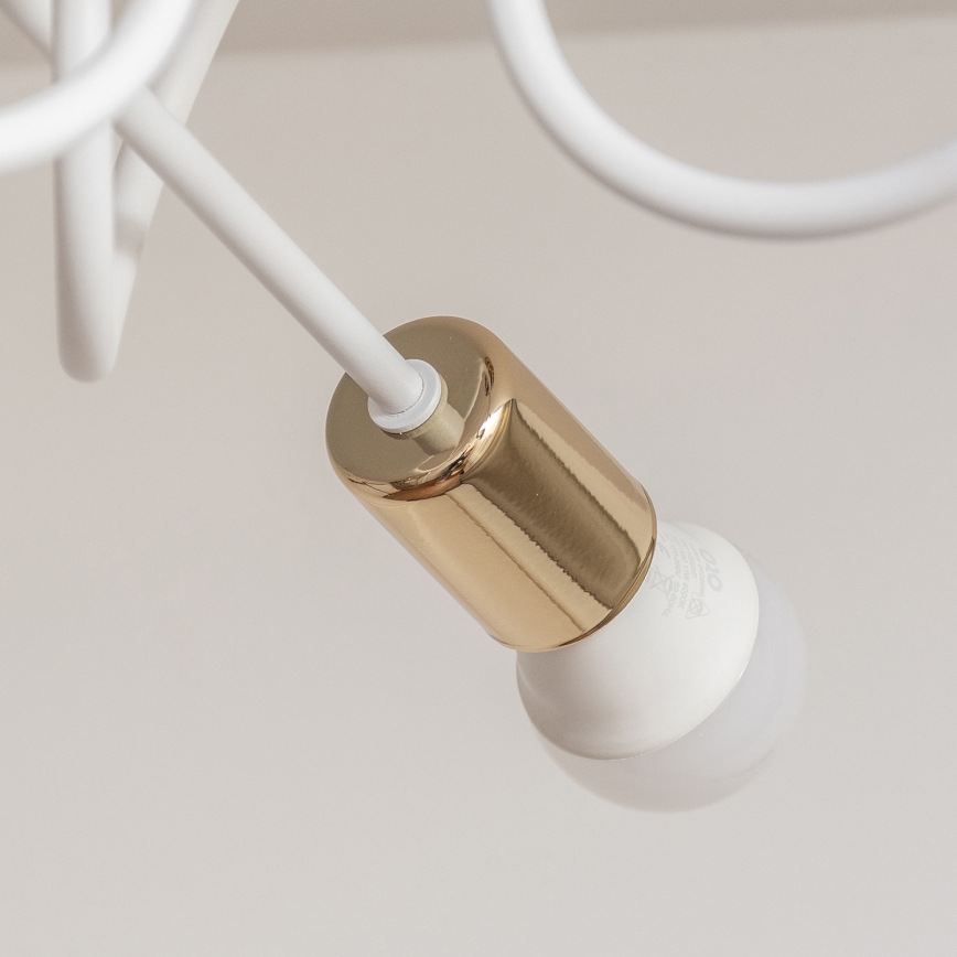 Påbyggd taklampa OXFORD 3xE27/15W/230V guld/vit
