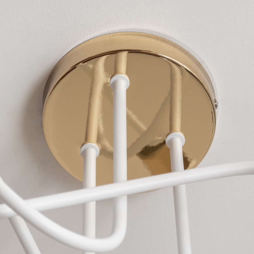 Påbyggd taklampa OXFORD 3xE27/15W/230V guld/vit