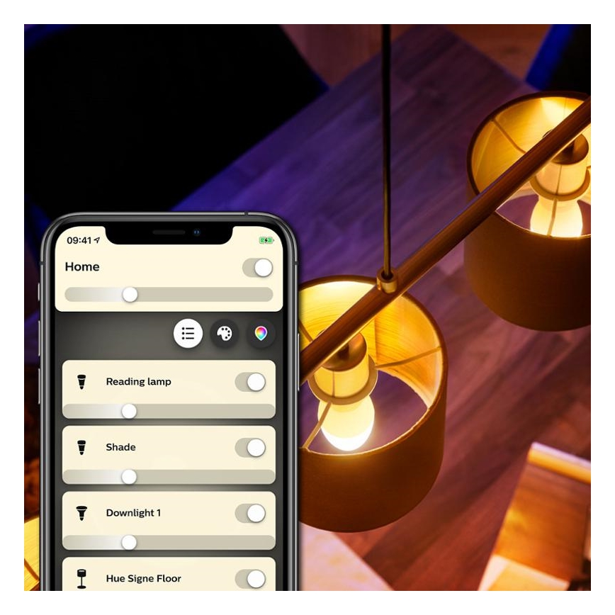 PAKET 2x Dimbar LED-lampa Philips Hue Vit E14/5,5W/230V 2700K