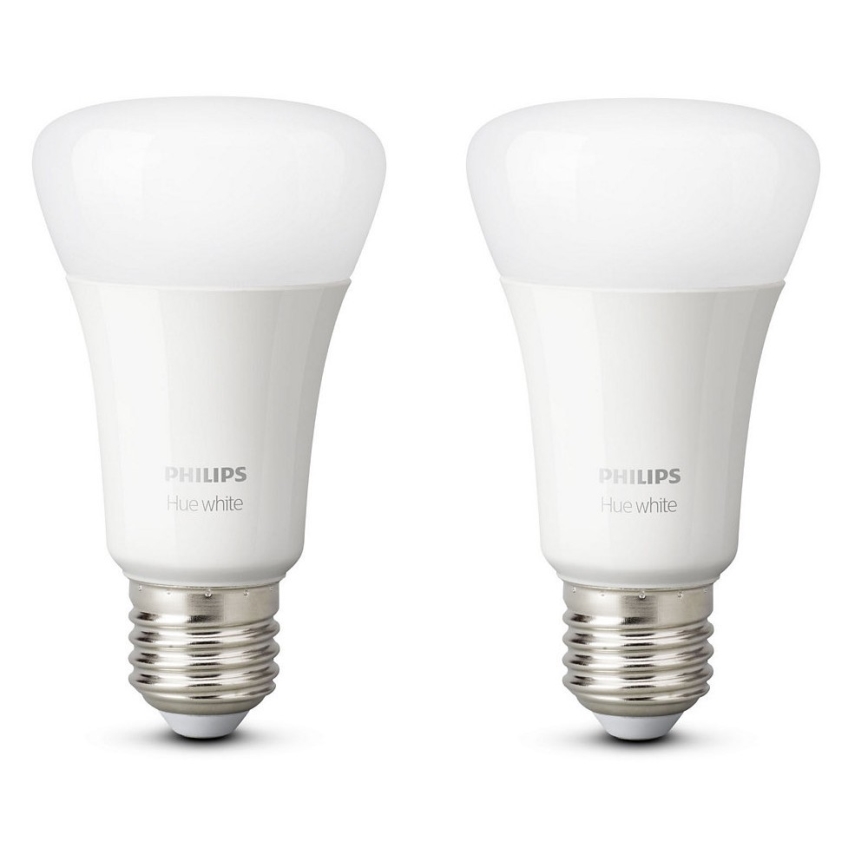 PAKET 2x Dimbar LED-lampa Philips Hue Vit E27/9W/230V 2700K