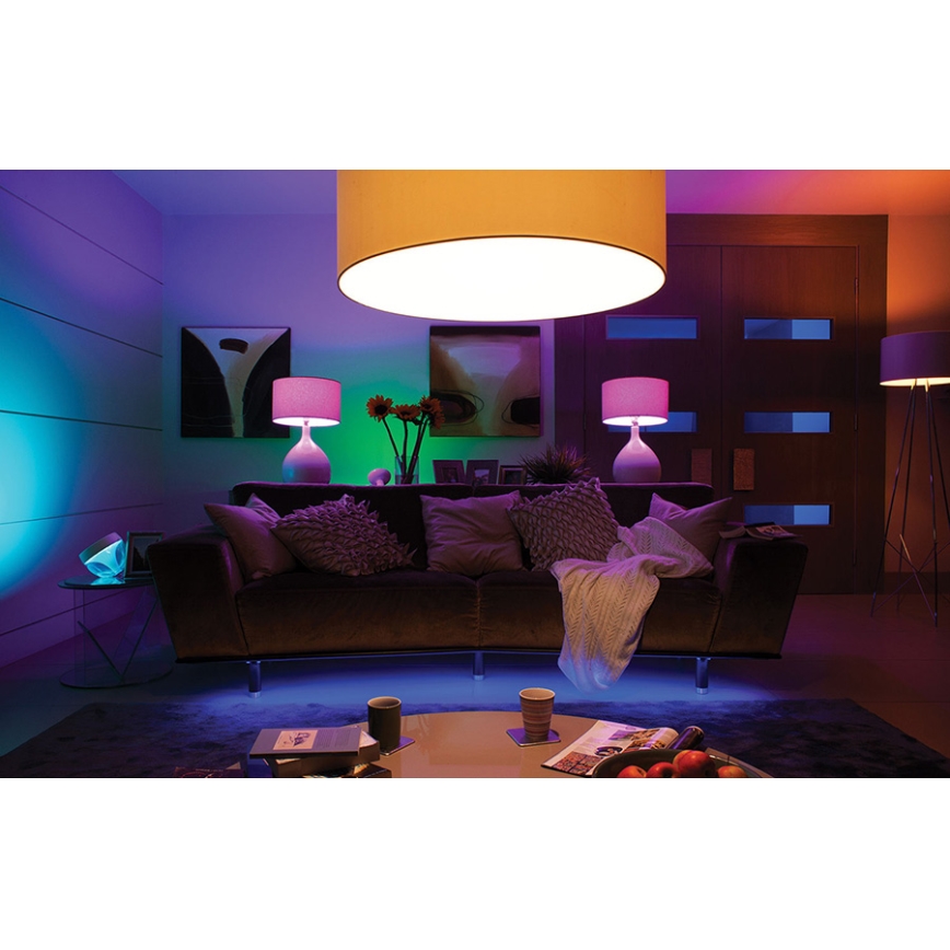 PAKET 2x Dimbar LED-lampa Philips Hue Vit och Färgad Ambiance E27/9W/230V