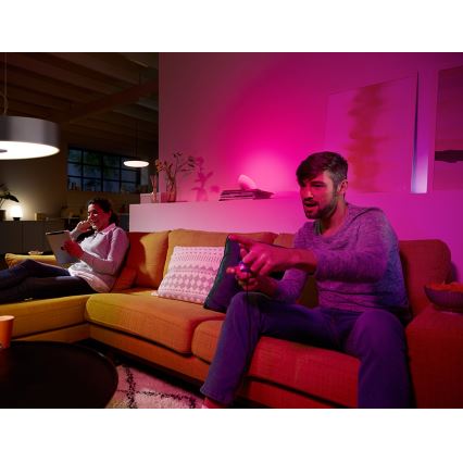 PAKET 2x Dimbar LED-lampa Philips Hue Vit och Färgad Ambiance E27/9W/230V
