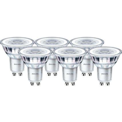 PAKET 6x LED-lampor Philips GU10/4,6W/230V 2700K