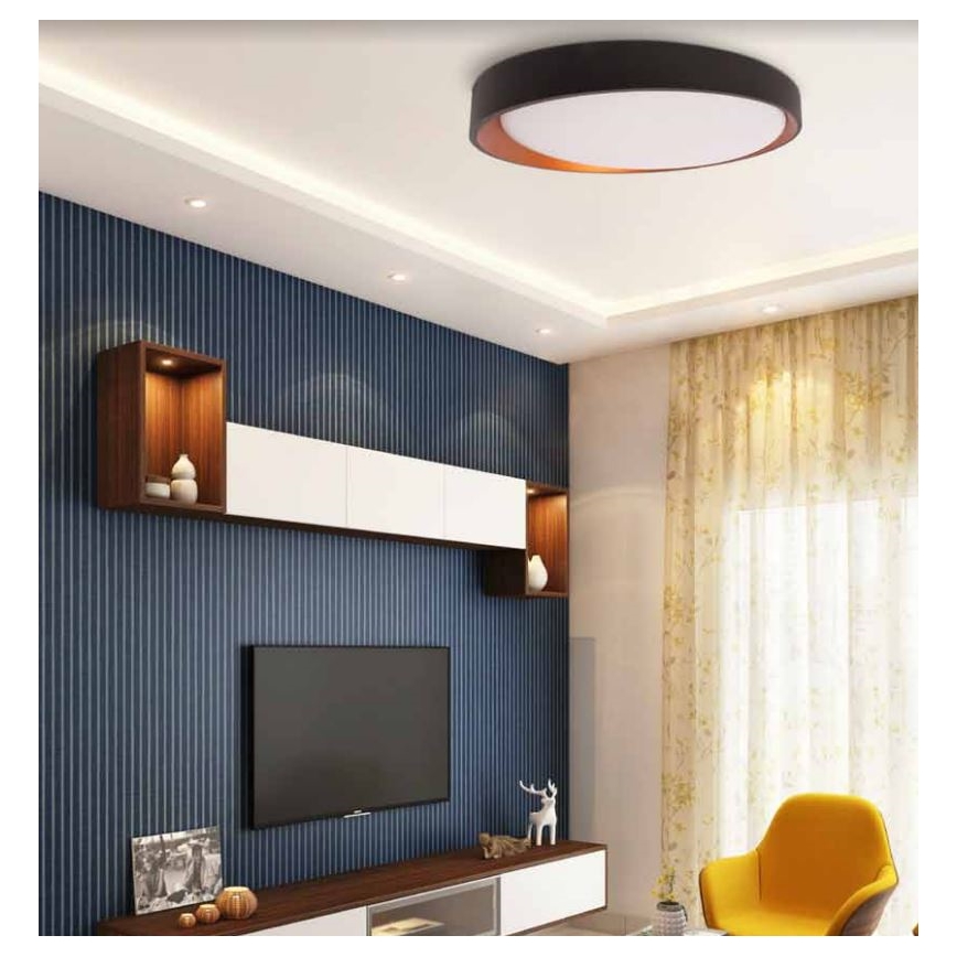 Palnas 61004563 - LED Takbelysning ADEL LED/40W/230V ø 50 cm svart