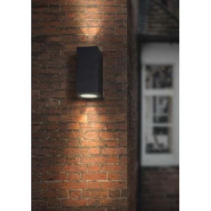 Palnas 66001395 - Utomhus Väggbelysning HUGO 2xGU10/10W/230V IP44