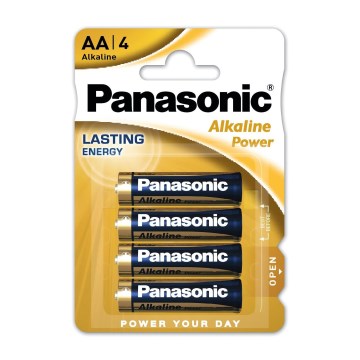 Panasonic - 4 delar Alkaliskt batteri AA/LR06