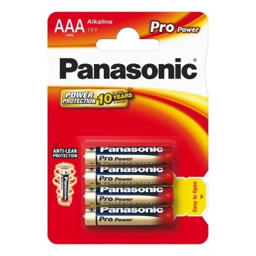 Panasonic - 4 delar Alkaliskt batteri AAA Pro Power 1,5V 1200 mAh