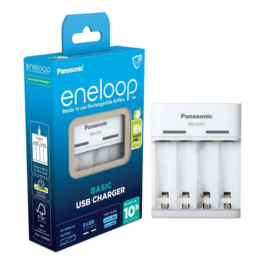 Panasonic - Batteriladdare Eneloop 4xAA/AAA 5V