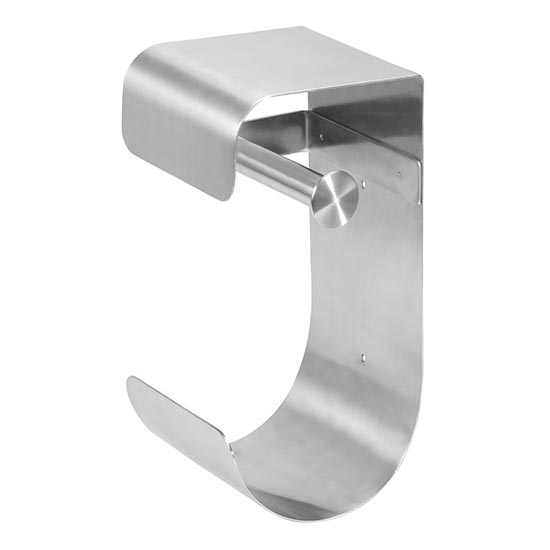 Pappershållare 12,5x26 cm rostfritt stål/silver