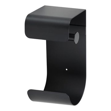 Pappershållare 12,5x26 cm, rostfritt stål/svart