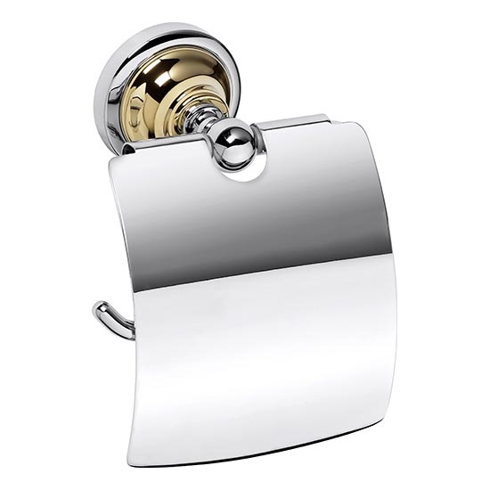 Pappershållare 14x15 cm silver/guld