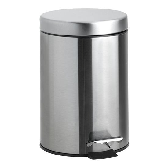 Papperskorg 20x28 cm, rostfritt stål/silver