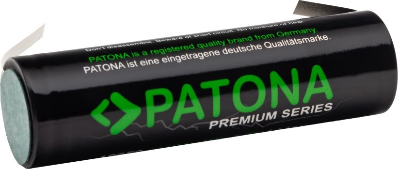 PATONA - Ackumulator 18650 Li-lon 3000mAh PREMIUM 3,7V med listklämmor för lödning