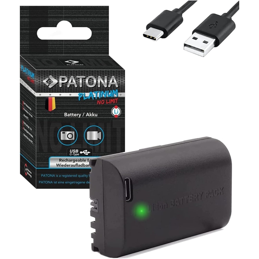 PATONA - Ackumulator Canon LP-E6NH 2600mAh Li-Ion Platinum USB-C