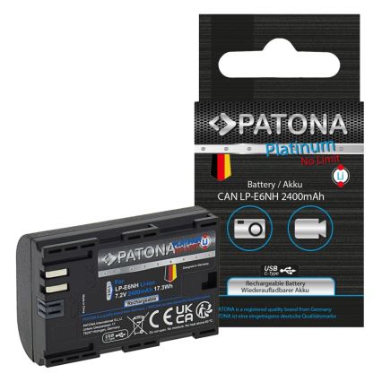 PATONA - Ackumulator Canon LP-E6NH 2600mAh Li-Ion Platinum USB-C