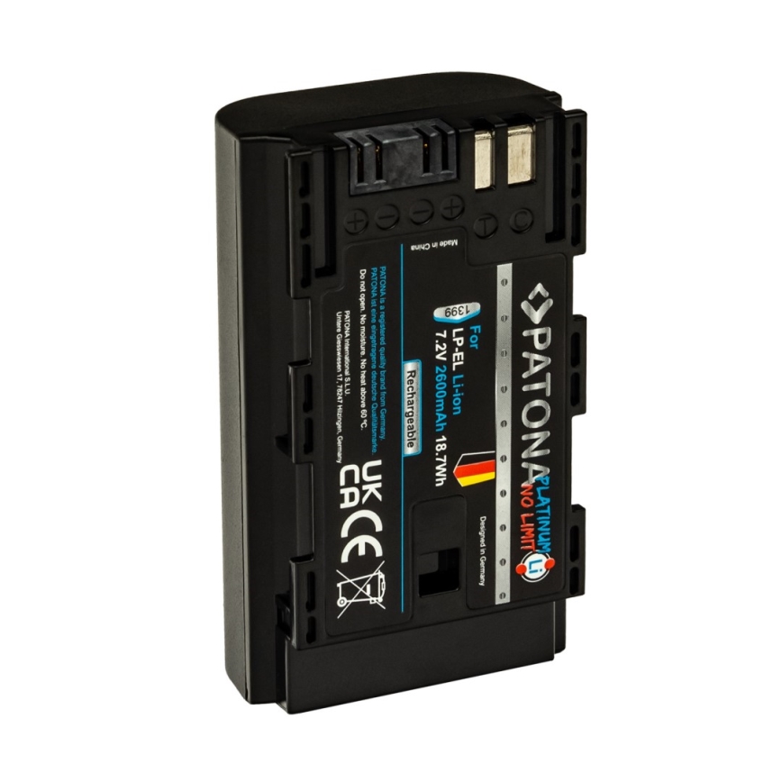PATONA - Ackumulator Canon LP-EL 2600mAh Li-Ion Platinum för photoflash Speedlite EL-1