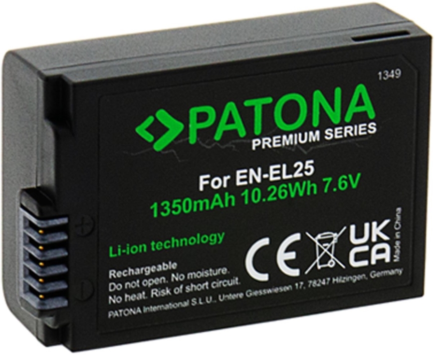 PATONA - Ackumulator Nikon EN-EL25 1350mAh Li-Ion 7,6V Premium Z50/Z fc