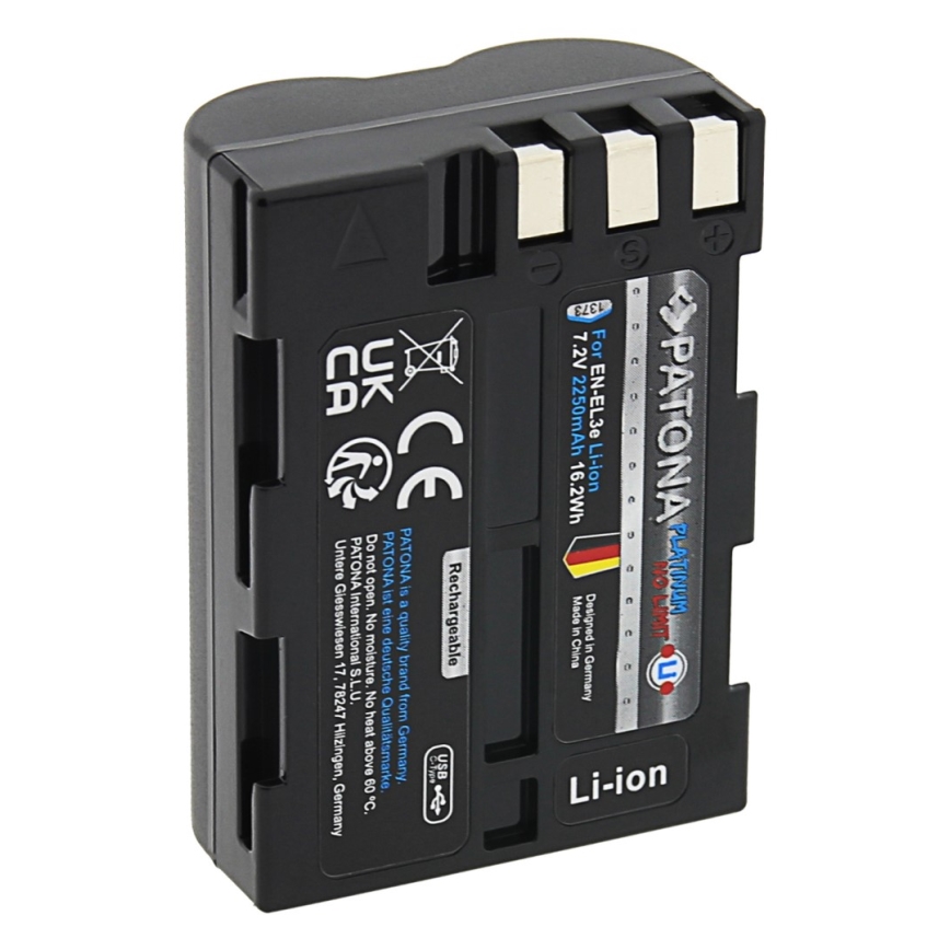 PATONA - Ackumulator Nikon EN-EL3E 2250mAh Li-Ion Platinum USB-C charging