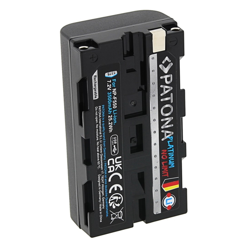 PATONA - Ackumulator Sony NP-F550/F330/F570 3500mAh Li-Ion Platinum USB-C charging