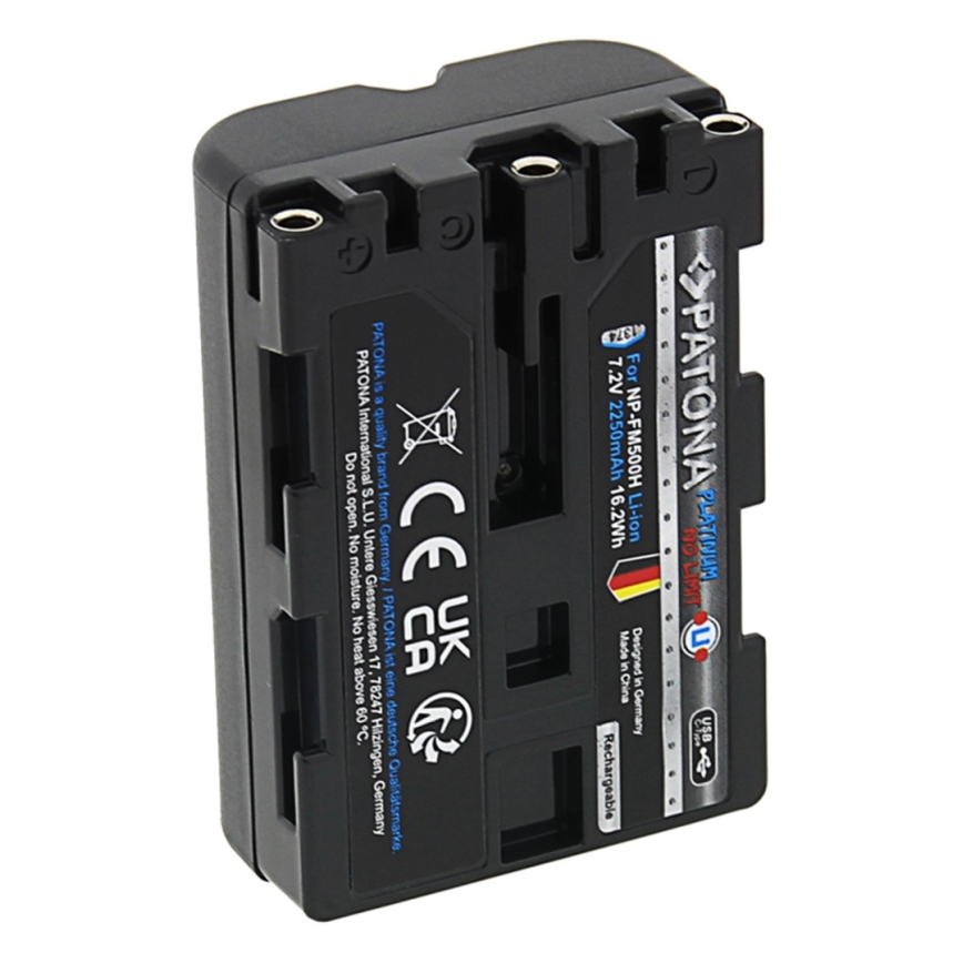 PATONA - Ackumulator Sony NP-FM500H 2250mAh Li-Ion Platinum USB-C charging
