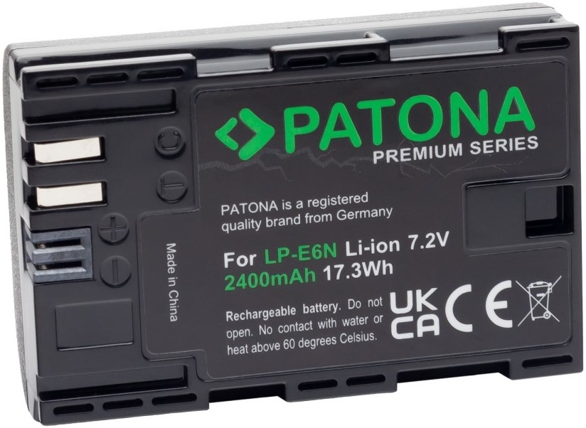 PATONA - Batteri Canon LP-E6N 2400mAh Li-Ion Premium 80D