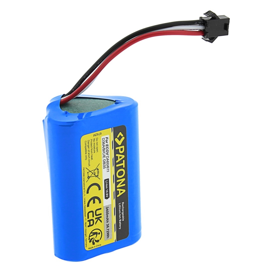 PATONA - Batteri Ecovacs Deebot D36 serie 3400mAh Li-lon 10,8V