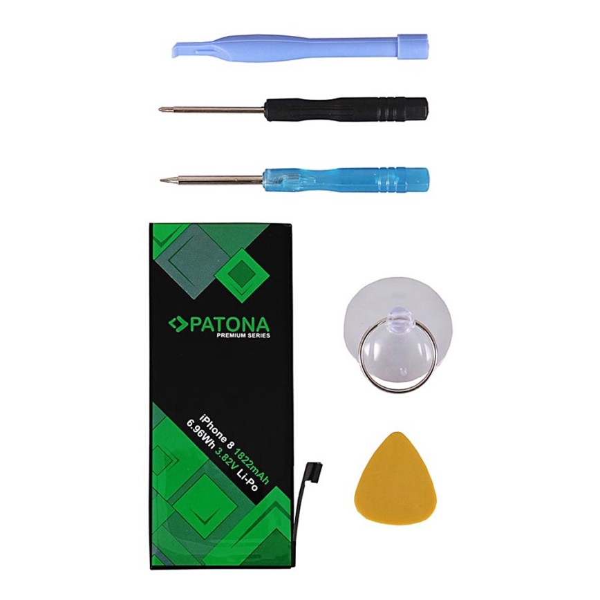 PATONA - Batteri iPhone 8 1822mAh 3,82V Li-Pol + verktyg