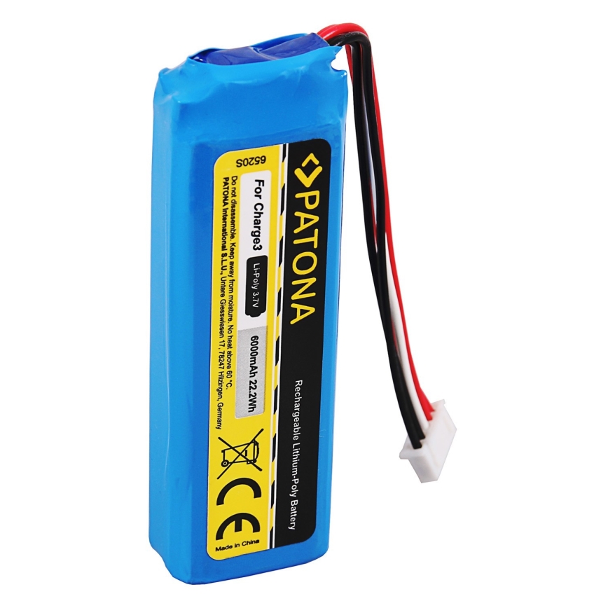 PATONA - Batteri JBL-Laddare 3 6000mAh 3,7V Li-Pol