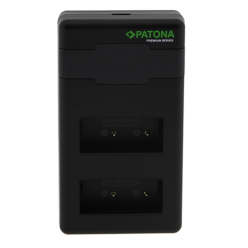 PATONA - Fast charger Dual Fuji NP-W126 + kabel USB-C 0,6m