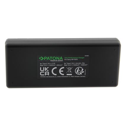 PATONA - Fast charger Dual Sony F550/F750/F970/FM50 + kabel USB-C 0,6m
