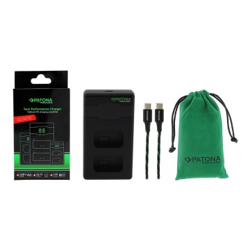 PATONA - Fast charger Dual Sony NP-FW50 + kabel USB-C 0,6m