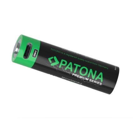 PATONA - KIT 4x Ackumulator AA/LR6 Li-Pol 2000mAh 1,5Vs med USB-C laddar