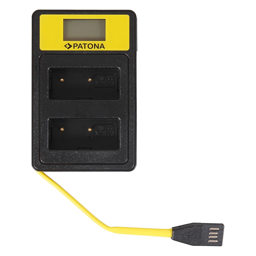 PATONA - Laddare Dual Fuji NP-W126 med LCD,USB