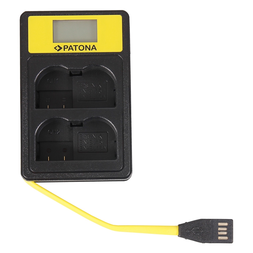 PATONA - Laddare Dual Nikon EN-EL15 med LCD,USB