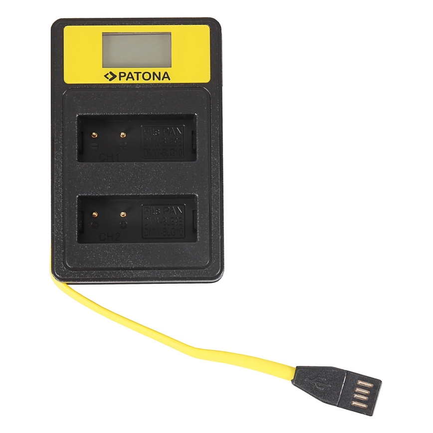 PATONA - Laddare Dual Panasonic DMW-BLG10 med LCD,USB