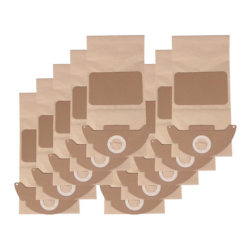 PATONA - Påsar för dammsugare KÄRCHER K2501/K2601/K3001/K2101/K2301 papper - 10 stycken