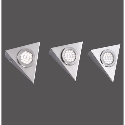 Paul Neuhaus 1119-55-3 - UPPSÄTTNING 3x LED Möbelbelysning med sensor HELENA LED/2,5W/230V