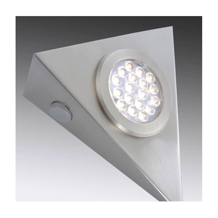 Paul Neuhaus 1119-55-3 - UPPSÄTTNING 3x LED Möbelbelysning med sensor HELENA LED/2,5W/230V
