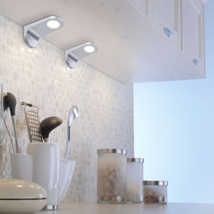 Paul Neuhaus 1157-21-2 - UPPSÄTTNING 2x LED ljusreglerad osvětlení nábytku AMON LED/2W/230V